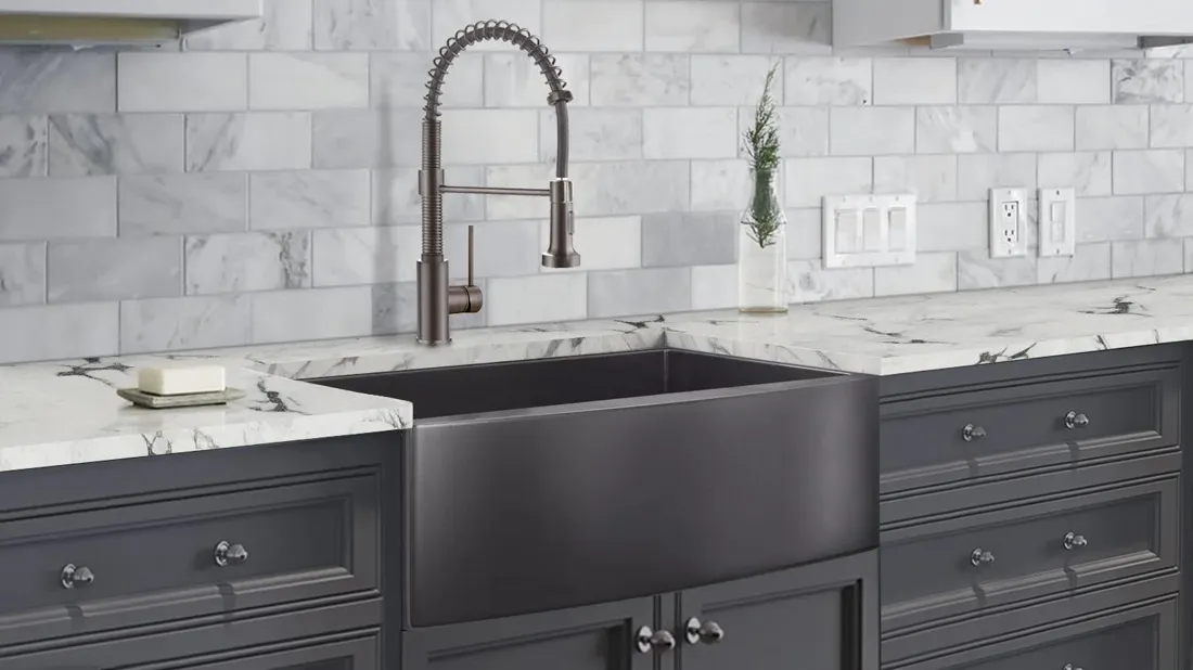 Sink and faucet installation
